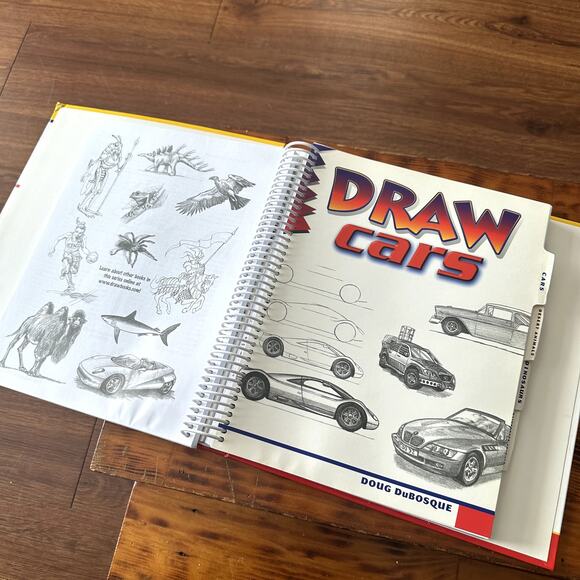 Vintage 1994 Draw Really Cool Stuff 6 Books In One Hardcover Spiral Book - Picture 5 of 15